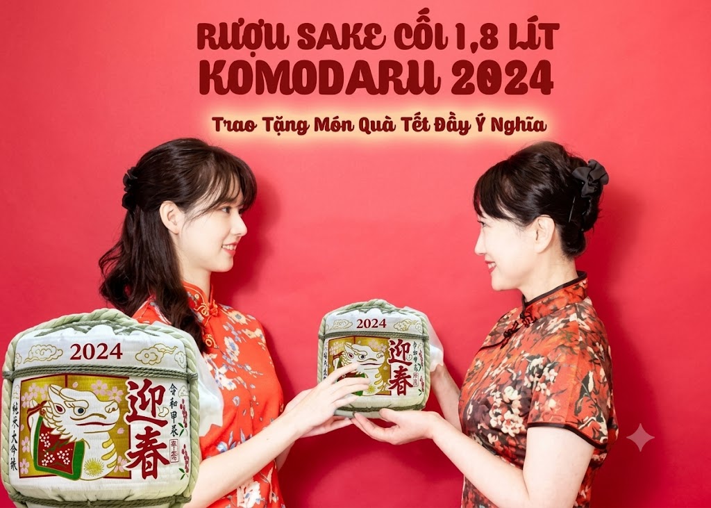 Rượu Sake Cối Komodaru 2024 Con Rồng 1.8 Lít