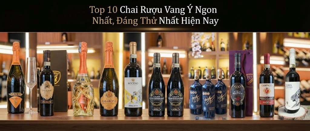 Top 10 Chai Rượu Vang Ý Ngon Nhất, Đáng Thử Nhất Hiện Nay