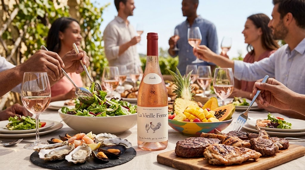 Rượu Vang Con Gà La Vieille Ferme Rose